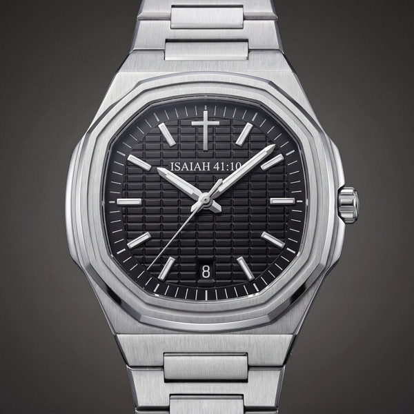 ISAIAH 41:10 Black dial